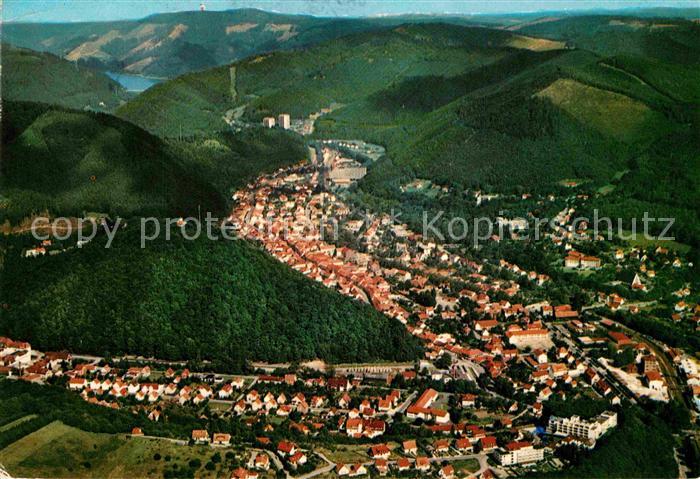 Bad Lauterberg mit Odertalsperre im Hintergrund Fliegeraufnahme