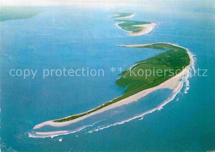 Wangerooge Nordseebad Luftaufnahme aus etwa 2500 m Hoehe Nordseeinseln Spiekeroo