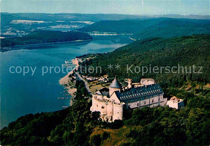 Waldeck Edersee Schloss Edertalsperre Stausee Fliegeraufnahme