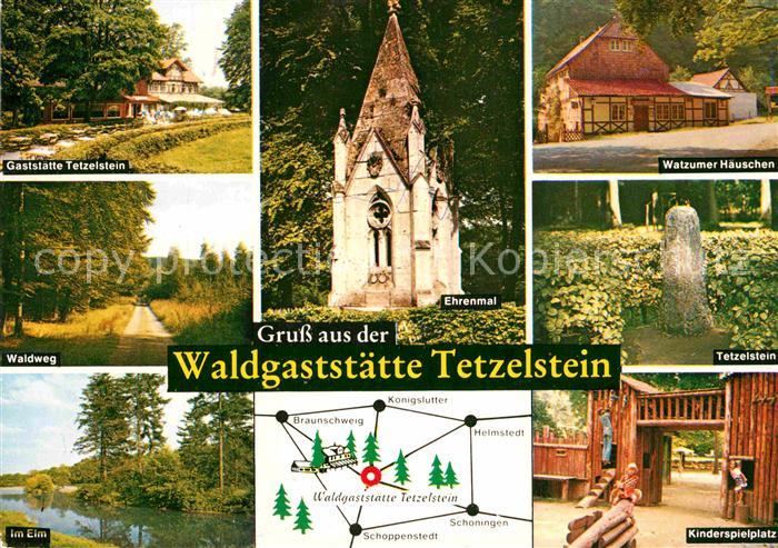 Koenigslutter Elm Waldgaststaetten Tetzelstein Watzumer Haeuschen Ehrenmal Kinde