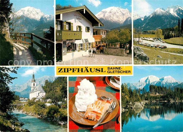 Ramsau Berchtesgaden Berggasthof Pension Zipfhaeusl Sahnegletscher Soleleitungsw
