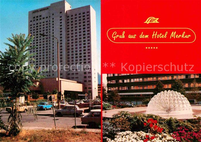 LEIPZIG Sachsen Hotel Merkur Springbrunnen Wasserspiele