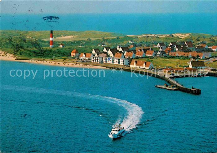 Hoernum Sylt Nordseebad Faehre Fliegeraufnahme