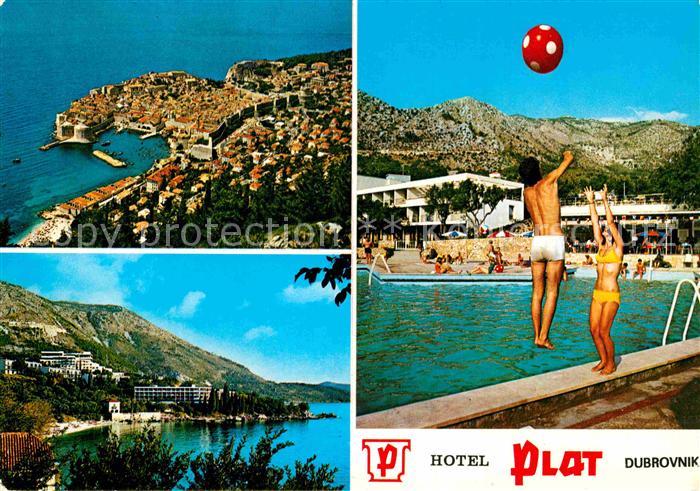 Dubrovnik Ragusa Hotel Plat Swimming Pool Panorama Kueste Altstadt Hafen