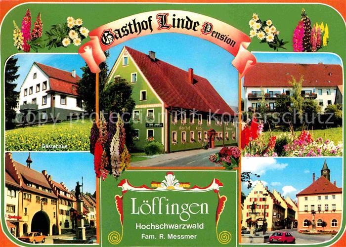 Loeffingen Gasthaus Pension Zur Linde Marktplatz Brunnen