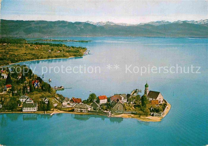Wasserburg Bodensee Halbinsel Alpenkette
