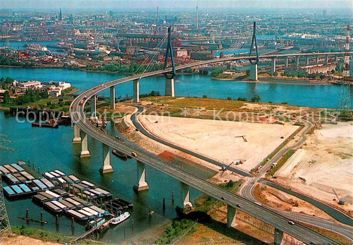 HAMBURG  CITY Koehlbrandbruecke Fliegeraufnahme