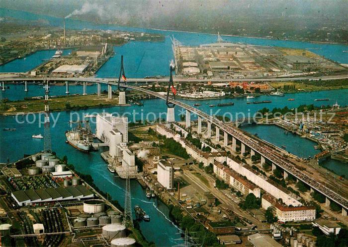 HAMBURG  CITY Koehlbrandbruecke Fliegeraufnahme