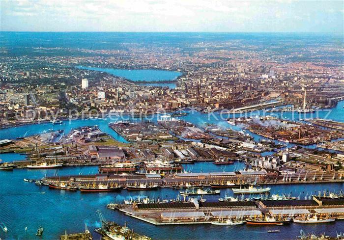 HAMBURG  CITY Hafen Fliegeraufnahme