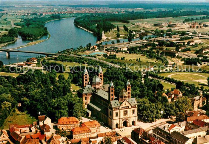 Speyer Rhein Fliegeraufnahme mit Dom