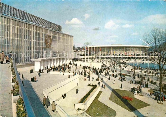 Bruxelles Bruessel EXPO 58 Pavillons von UssR und USA