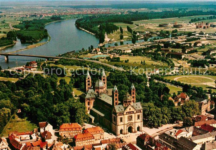 Speyer Rhein Der Kaiserdom Fliegeraufnahme