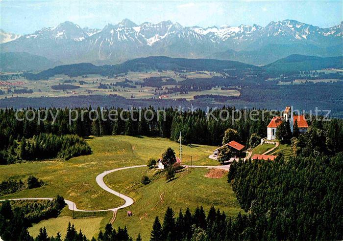 Auerberg Weilheim St Georgskirche Gasthaus Stechele Fliegeraufnahme