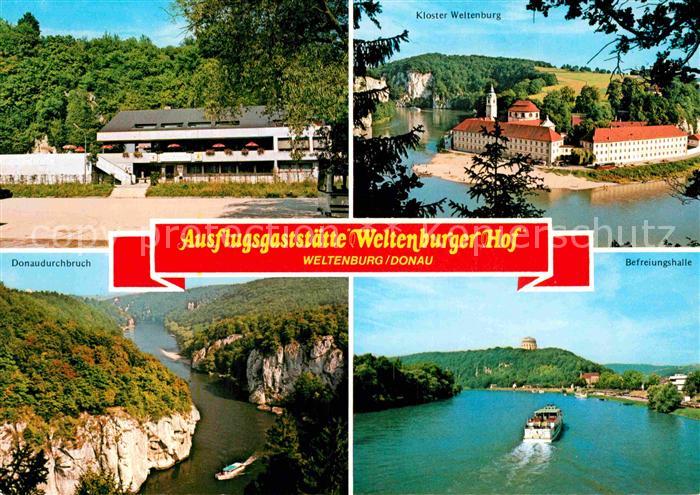 Weltenburg Kelheim Gaststaette Weltenburger Hof Kloster Weltenburg Donaudurchbru