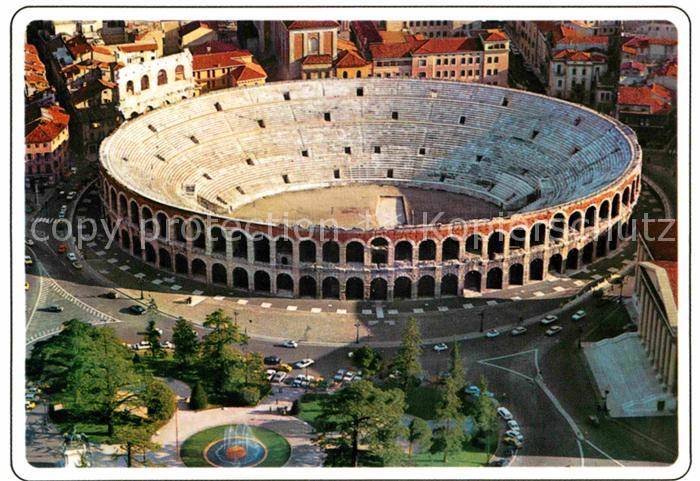 Verona Veneto Die Arena Fliegeraufnahme