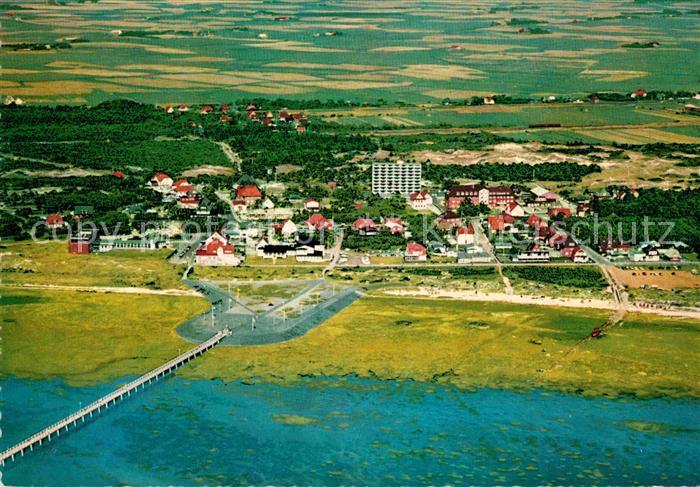 St Peter-Ording Fliegeraufnahme mit Seebruecke
