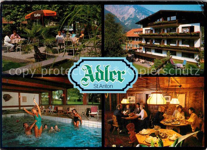 St Anton Montafon Hotel Restaurant Adler Gartenterrasse Hallenbad Gaststube