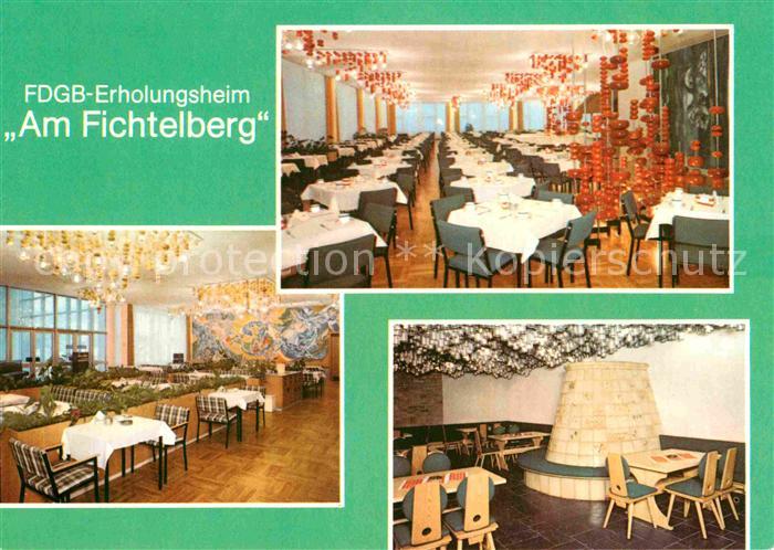 Oberwiesenthal Erzgebirge FDGB Erholungsheim Am Fichtelberg Speisesaal Cafe Stei