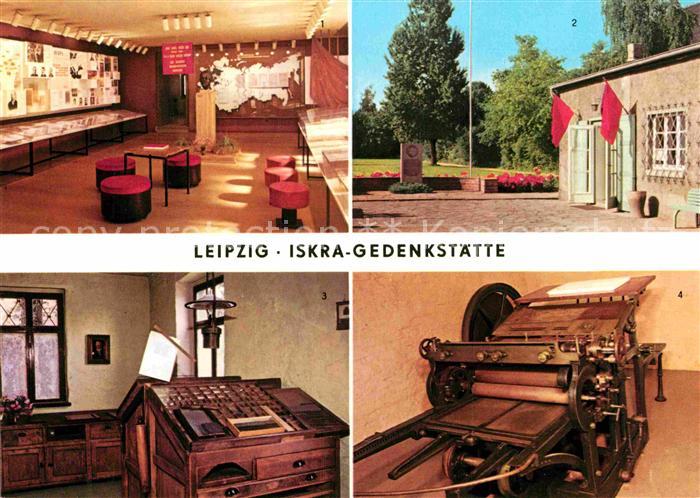 LEIPZIG Sachsen Iskra Gedenkstaette Ausstellungsraum Gedenkstein Setzerei Schnel