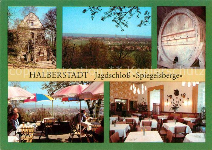 Halberstadt Panorama Jagdschloss Spiegelsberge Fass Freiterrasse Gaststaette