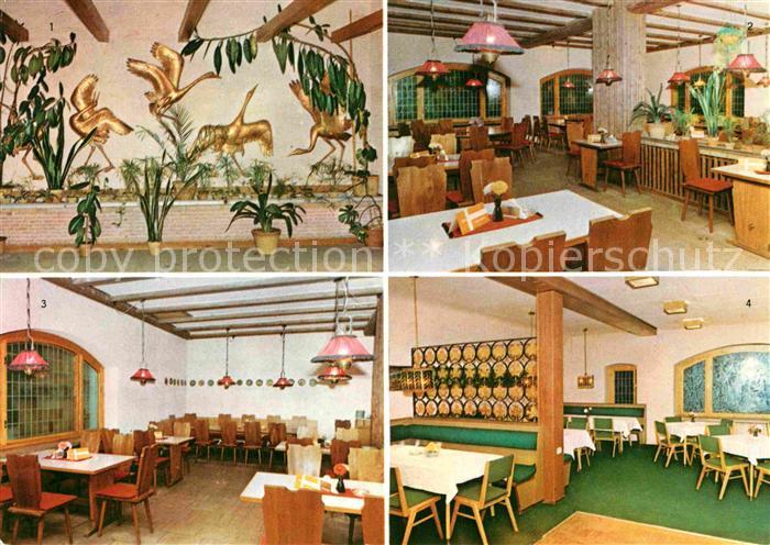 Bergen Ruegen HO Rugard Gaststaette Empfangshalle Bauernstube Jagdzimmer