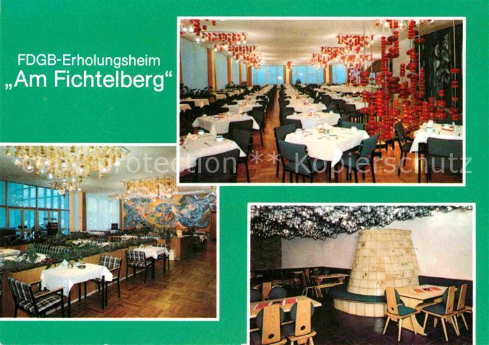 Oberwiesenthal Erzgebirge FDGB Erholungsheim Am Fichtelberg Speisesaal Urlauberc
