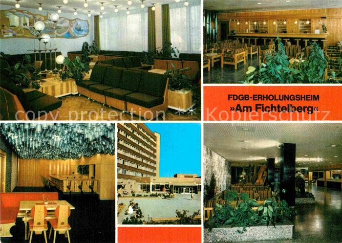 Oberwiesenthal Erzgebirge FDGB Erholungsheim Am Fichtelberg Buecherei Hallenbar