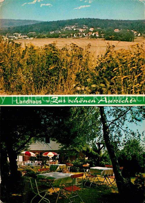 Bad Muender Panorama Hotel Pension Zur schoenen Aussicht Gartenterrasse
