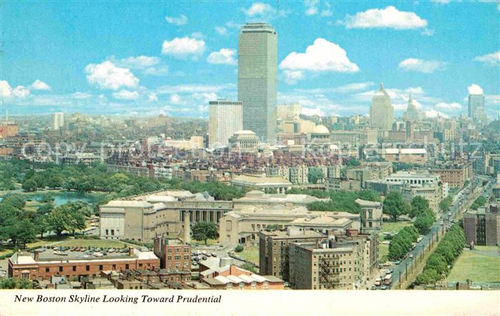 Boston Massachusetts New Boston Skyline Prudential Center Sheraton Hotel War Mem