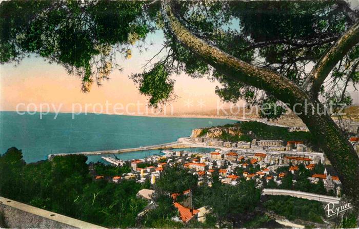 Nice Alpes Maritimes Vue panoramique prise du Mont Baron Cote d Azur