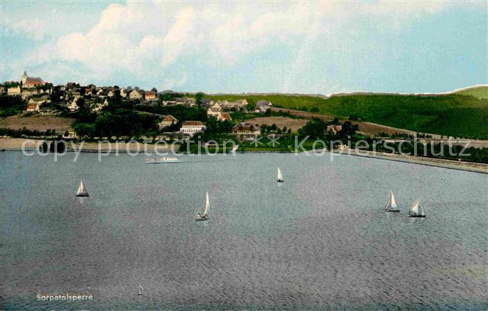 Langscheid Sorpesee Sorpetalsperre Staumauer Segeln Fliegeraufnahme
