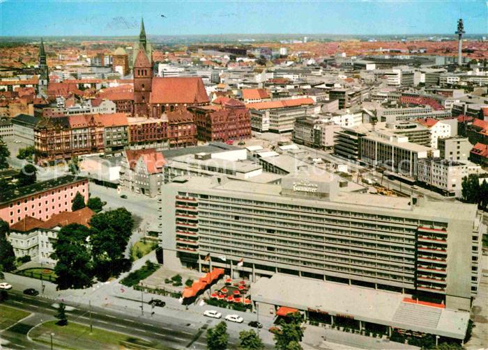 HANNOVER  CITY Panorama Blick vom Rathausturm Stadtzentrum Hotel Intercontinenta