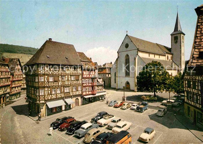 Mosbach Baden Palmsches Haus Stadtkirche Fachwerkhaeuser