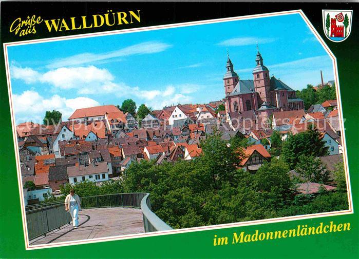 Wallduern im Madonnenlaendchen Ortsansicht mit Kirche