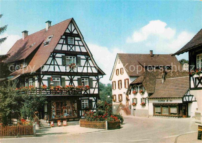 Sasbachwalden Ortsmotiv Blumendorf Fachwerkhaus