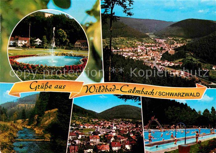Calmbach Enz Panorama Schwarzwald Wasserspiele Freibad