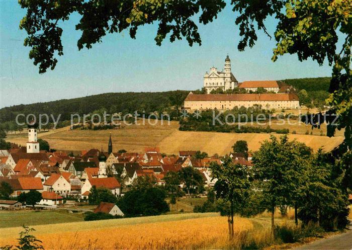 Neresheim Ortsansicht mit Blick zur Abtei Kloster