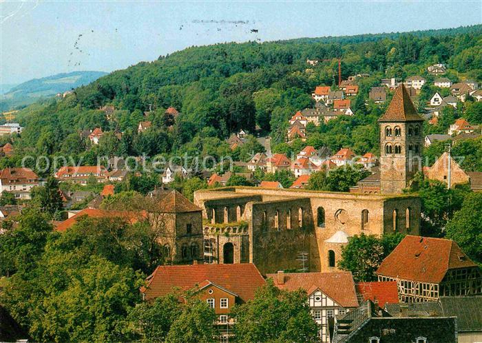 Bad Hersfeld Blick vom Stadtkirchturm zur Stiftsruine