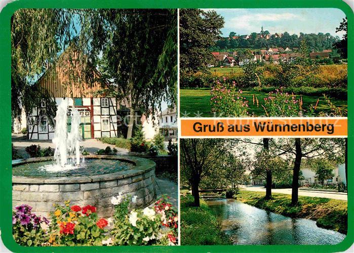 Wuennenberg Stadtbrunnen Partie an der Aa