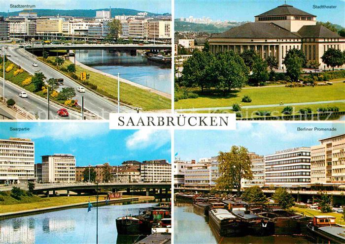 SAARBRueCKEN Saarland Stadtzentrum Stadttheater Saarpartie Berliner Promenade