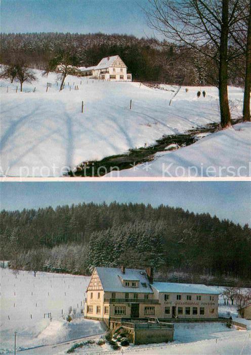 Gras-Ellenbach Cafe Pension Gassbachtal Winterpanorama