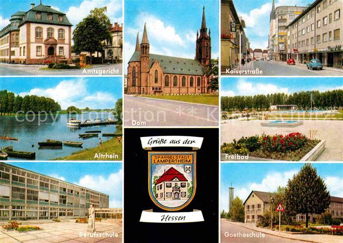 Lampertheim Bergstrasse Amtsgericht Dom Kaiserstrasse Freibad Altrhein Berufssch