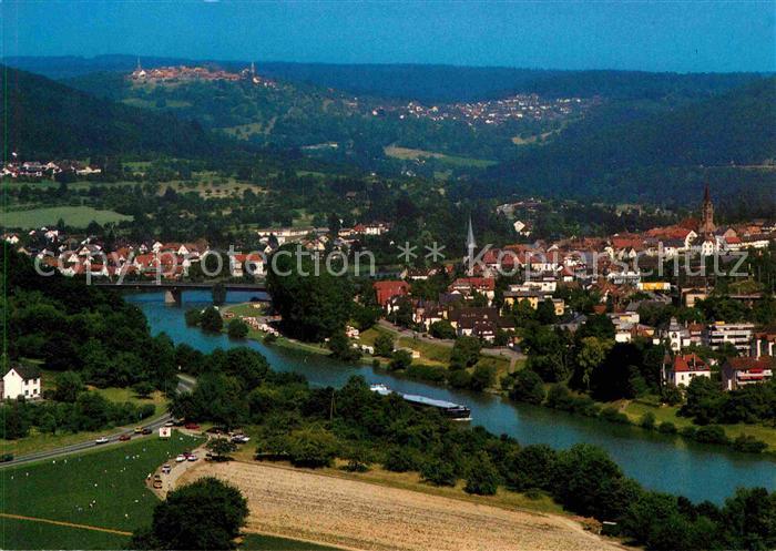 Neckargemuend Panorama mit Dilsberg Fliegeraufnahme