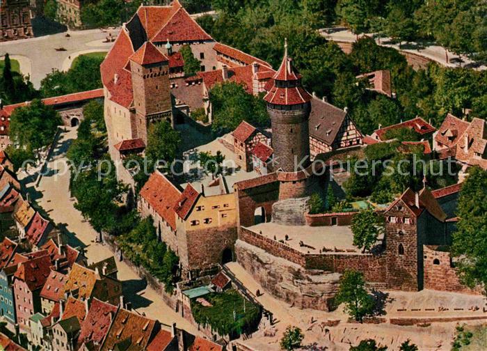 NueRNBERG  CITY Burg Erbauer Kaiser Konrad I Fliegeraufnahme