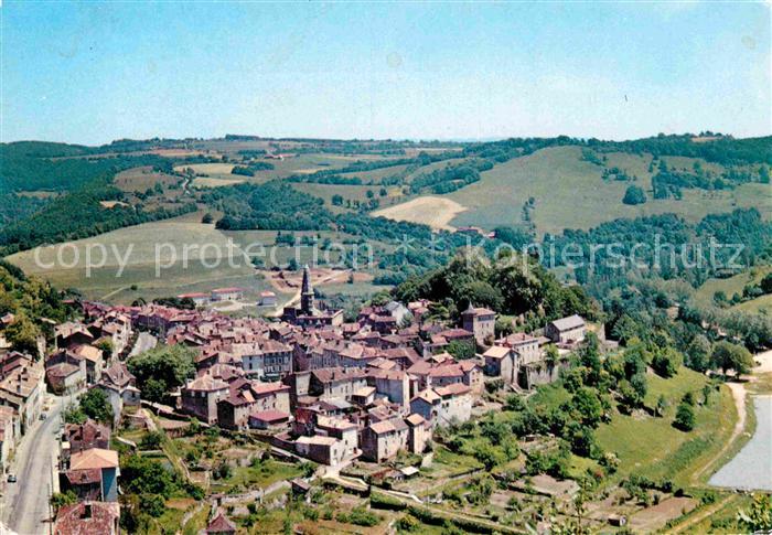 Caylus Vue generale aerienne