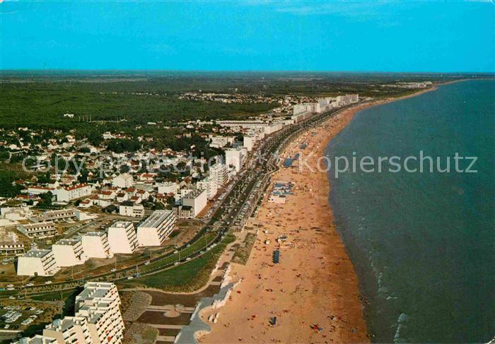 Saint Jean de Monts Plage et le remblai vue aérienne
