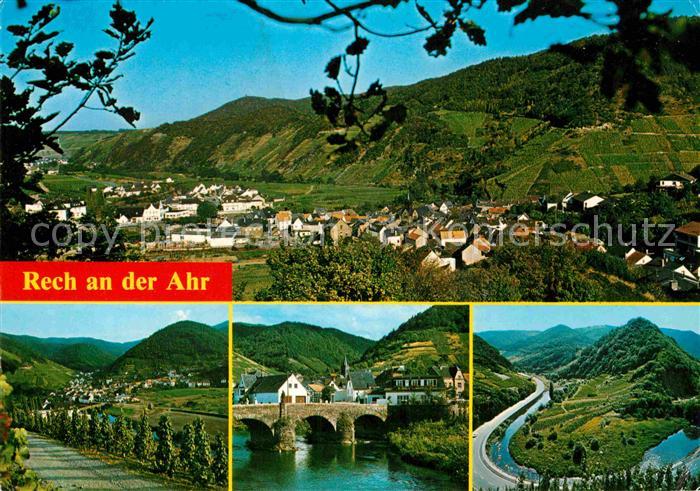 Rech Ahr Panorama Weinort Rotweinwanderweg Bruecke Cornely Karte Nr 10078