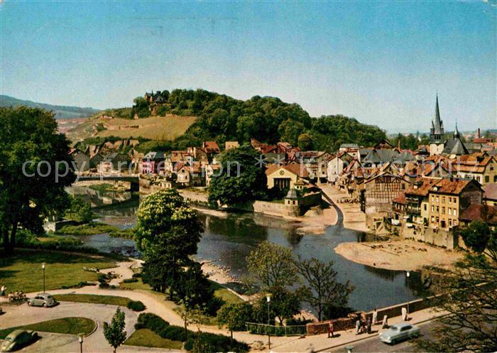 Bad Kreuznach Stadtbild mit Nahe Bruecke