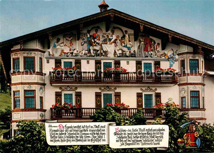 Reit Winkl Gaststaette Restaurant Unterwirt Giebelfresko