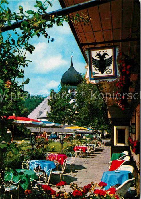 Hinterzarten Breisgau-Hochschwarzwald BW Hotel Adler Terrasse Kirche Maria in de
